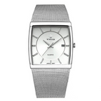 Relógio Feminino com Pulseira de Malha Banhado a ouro 18k