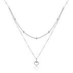 Colar Feminino Duplo Encanto em Prata 925