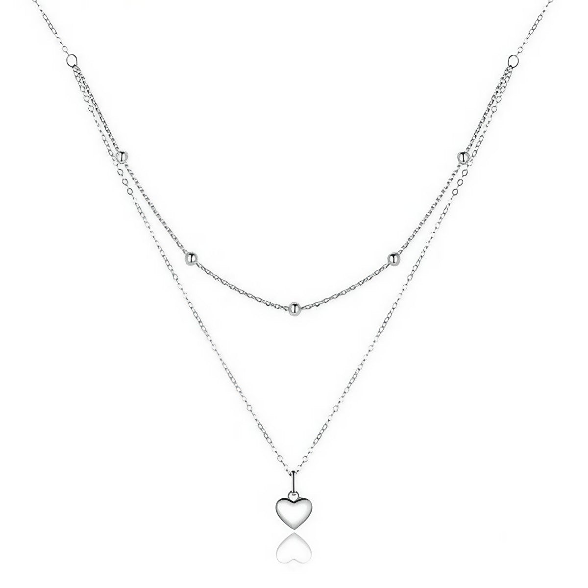 Colar Feminino Duplo Encanto em Prata 925