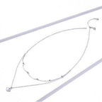 Colar Feminino Duplo Encanto em Prata 925