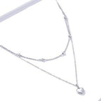 Colar Feminino Duplo Encanto em Prata 925