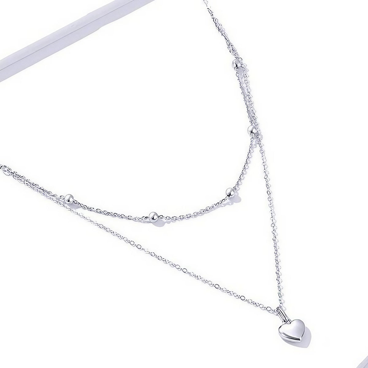 Colar Feminino Duplo Encanto em Prata 925