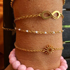 Pulseira Feminina Solar Dourada